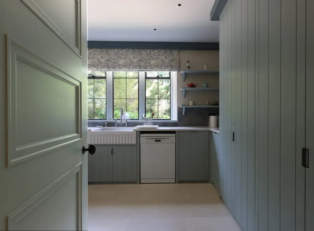 View through a doorway of a kitchen install in a brand new house built by Taylor Kings Construction, Kent